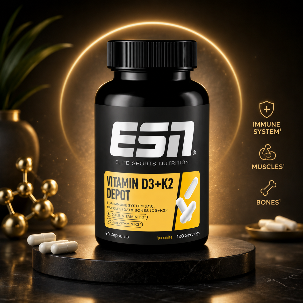 ESN Vitamin D3 & K2 Depot – 120 Kapseln