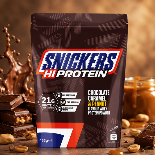 Snickers Protein Powder – 455 g | Chocolate, Caramel & Peanut